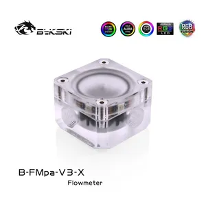 Bykski B-FMpa-V3-XウォータークーラーRGB直方体アクリル水流量計流量計