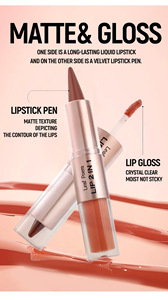 Lápiz Labial Mate de Doble Punta Personalizado, Brillo Labial, Espejo Labial, Herramienta de Maquillaje Líquido de Estilo Moderno con Ingredientes Minerales, Empaquetado en Caja - Product Image 4
