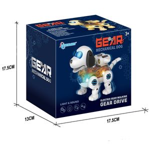 Bonito Design Transparente Cão Elétrico Brinquedo com Engrenagem Inteligente Inovação Andando Robô Brinquedo com Luz e Som Elétrico Animais De Estimação - Product Image 4