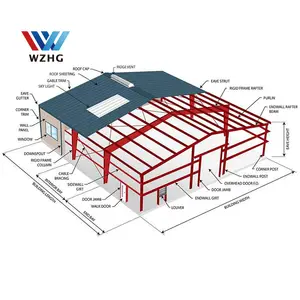 Chất Lượng Cao Khung Thép Kết Cấu Kho Hội Thảo Công Nghiệp Xây Dựng Bộ Dụng Cụ