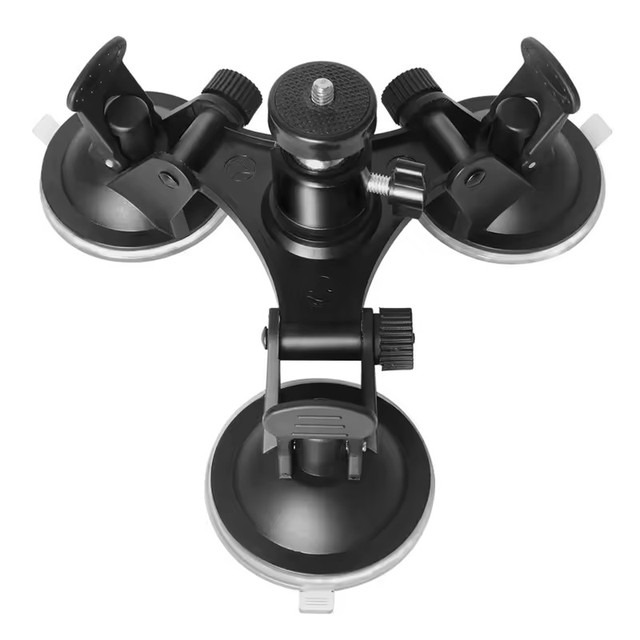 HONGDAK Tri-cup Suction Mount Heavy Duty Triple Suction Car and Glass Windshield Holder Window Mount Sports Camera Suction Cup