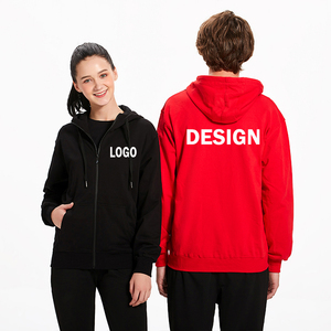 Pull en polaire thermique tricoté pour l'hiver avec capuche zippée, mélange coton/polyester, coupe-vent, respirant, logo personnalisable, vente en gros - Product Image 1