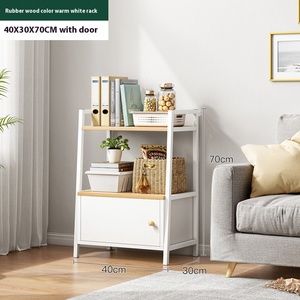 Estantería de múltiples capas simple nórdica <span class=keywords><strong>blanca</strong></span> para sala de estar, dormitorio, Internet, famoso estante de pared de pie para habitación - Product Image 6