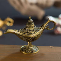 Lampe de conception d'usine encens arabe brûleur en laiton coffret cadeau de voiture décor en métal diffuseur d'aromathérapie