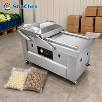 Shuchen Electric One-Piece 304 RVS Dubbele Kamer Vacuümsealmachine voor Voedsel, Vlees, Fruit, Groenten en Folie