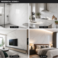 Panneau mural en marbre SPC de fabrication chinoise, style scandinave, 4 mm, 4x8 pieds, installation facile, léger, ignifuge, pour spa et salle de sport