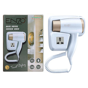 ENZO Bathroom Washroom Hairdryer ABS Electric Wall Mounted Hanging Hotel Hair <strong>Dryer</strong> Secador De Pelo With Holder Base Punch <strong>Free</strong> - Product Image 1