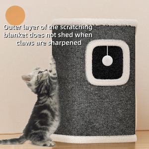 Huisdierenmeubels kattenvilla boomhol nest huis bed één twee verdiepingen sisal kattenboom krabplank toren voor katten - Product Image 3