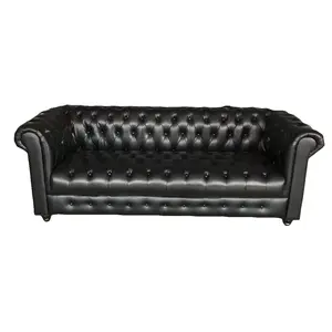 Chesterfield Design Sofa in Real Leather Singapore Living Room Chesterfield Sofas Genuine Leather Sofa