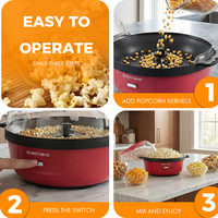 Machine à Popcorn 800W de style tasse avec poignée anti-brûlure et compartiment de rangement pour armoire