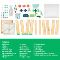 La table sensorielle comprend 26 tuyaux d'accessoires Spinners Water Wheel Paint Crayons et plus de table d'eau extérieure pour les tout-petits de 3 ans et plus