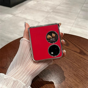 Cuir petit parfum de couleur unie de haute qualité pour coque de téléphone portable pliante Huawei <span class=keywords><strong>P50Pocket</strong></span> Poches coque de protection anti-chute - Product Image 5