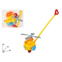 Jouet musical en plastique en forme de canard à tirer avec hélice et poignée 21CM pour aide à la marche des enfants