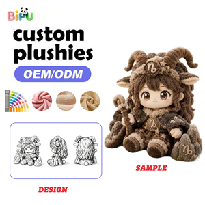 Poupées en peluche personnalisées OEM du signe du zodiaque <span class=keywords><strong>Sagittaire</strong></span> avec rembourrage en coton PP doux, fabricant <span class=keywords><strong>de</strong></span> poupées en peluche des 12 signes du zodiaque - Product Image 3