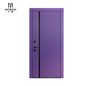 Hitech-Porte en acier américain Design Porte d'entrée Porte extérieure Porte d'entrée moderne 8X3 Puertas Lujosas - Product Image 4