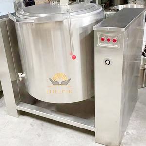 Chaudière industrielle à vapeur inclinable avec enveloppe chauffante |   Sortie inférieure et soupape <span class=keywords><strong>de</strong></span> sécurité |   Cuve <span class=keywords><strong>de</strong></span> cuisson électrique pour soupes et sauces | Mousser la pâte dans une casserole - Product Image 2