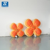 Dispositif gonflable personnalisé en forme de fleur d'osmanthus orange, modèle floral gonflable géant pour la décoration d'événements en extérieur et de sites touristiques