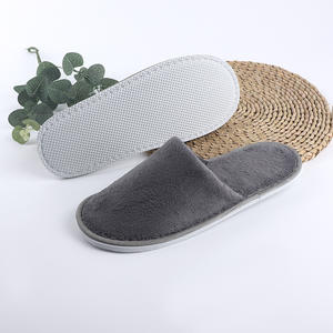 가정 손님 및 여행을위한 맞춤형 인쇄 일회용 산호 양털 슬리퍼 두꺼운 벨벳 호텔 편의 시설 - Product Image 3