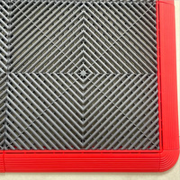 Dalles de Sol de Garage en PP Emboîtables, Revêtement de Sol, Tapis de Sol de Garage en PP Nervuré