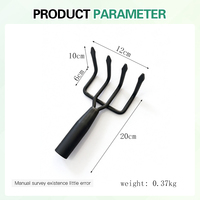 Râteau de jardin en acier 50Mn OEM ODM, outil de jardinage manuel en métal à quatre dents, outil agricole de jardinage, direct usine