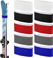 Attache de sangle de ski auto-adhésive réglable Bandes de boucle de crochet résistantes à la chaleur écologiques pour accessoire de bâtons de ski