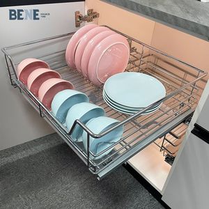 Accesorios Modernos y Ecológicos para Gabinetes de Cocina, Cesta Extraíble de Alambre Nanométrico, Ahorra Espacio para Platos y Vajilla, Cajón de Cocina S - Product Image 2