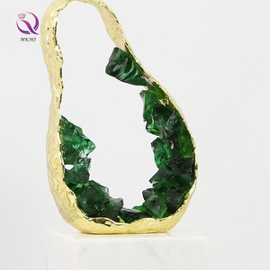 Hiện Đại Tối Giản Ánh Sáng Sang Trọng Vàng Kim Loại Pha Lê Trái Cây Đồ Trang Trí <span class=keywords><strong>Apple</strong></span> Lê Máy Tính Để Bàn Trang Trí Cho Món Quà Thủ Công Mỹ Nghệ Trang Trí Nội Thất - Product Image 4