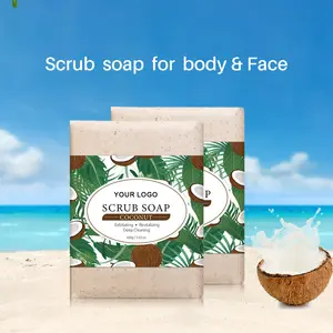 Facial Coconut Scrub Soap 100g exfoliating Hand Soap Cleanser