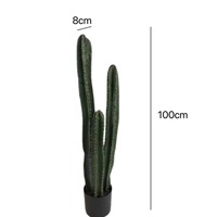 Cactus artificiel en PU de style nordique, Colonne de cactus, Plante du désert en pot pour la décoration intérieure et extérieure et l'aménagement paysager