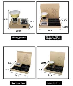 Barbecue portable pliable en acier inoxydable avec logo, dispositif de sécurité flamme, et ensemble boîte <span class=keywords><strong>à</strong></span> bento pour fête - Product Image 3