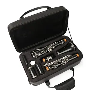 Высококачественные музыкальные инструменты, переносная коробка для кларнета, черная сумка-футляр с жестким корпусом, переносной рюкзак на плечо