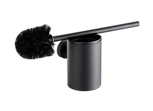 Accessoires <span class=keywords><strong>de</strong></span> toilette muraux modernes en acier inoxydable noir mat comprenant un porte-brosse <span class=keywords><strong>de</strong></span> <span class=keywords><strong>salle</strong></span> <span class=keywords><strong>de</strong></span> <span class=keywords><strong>bain</strong></span> et une tasse en métal <span class=keywords><strong>de</strong></span> style déco - Product Image 3