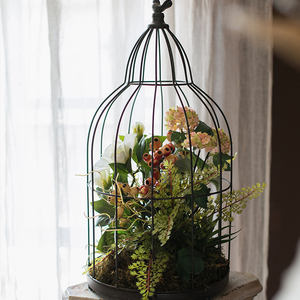 Basit güzel kuş kafesi bahçe dekorasyon düğün dekor kuş kafesi saksı - Product Image 3