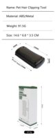 Peigne et brosse de toilettage Pettop PP/ABS pour animaux de compagnie, grattoir à poils, outil de démêlage et de retrait des poils morts pour chiens et chats, pratique et sûr