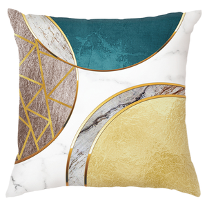 Amity Modern Square Abstract Throw <b>Pillow</b> Cover Luxury Painted Home & Hotel Use Digital Printed Geometric Plush - Product Image 1