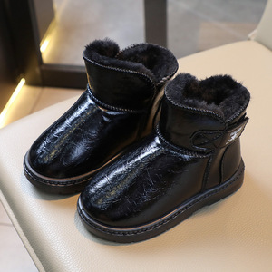 Scarponi <span class=keywords><strong>da</strong></span> <span class=keywords><strong>neve</strong></span> con fodera in pile per stivali di cotone invernali impermeabili per ragazze scarpe di cotone per bambini - Product Image 3