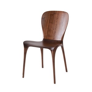Silla de comedor informal de madera maciza con espalda curva y sistema de mortaja completa, estilo nórdico moderno, de Fresno Norteamericano <span class=keywords><strong>Eureka</strong></span>, para el hogar - Product Image 5