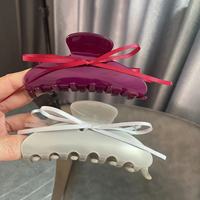 Pince à cheveux en tissu avec nœud, style européen et américain, design simple, accessoire mignon pour filles, en acétate, écologique, personnalisable