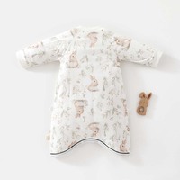 Lot de 2 gigoteuses pour bébé |   Couverture portable rembourrée en coton 40g avec boutons-pression |   Imprimé Dauphin et Lapin |   Automne Hiver