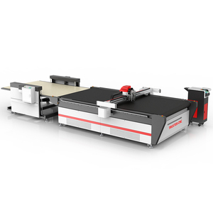 Paket endüstrileri için besleme tablosu ile CNC titreşimli bıçak kesici dijital karton kağıt kesme makinesi - Product Image 2
