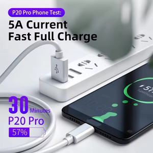 Câble de charge rapide USB Type C <span class=keywords><strong>pour</strong></span> téléphone portable Huwei câble de chargeur Micro USB fils câble 5A 1M 2M - Product Image 2