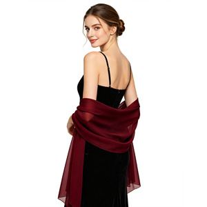 BEAUTELICATE Écharpe carrée en <span class=keywords><strong>mousseline</strong></span> de rayonne pour femme, châle élégant et festif pour robes de soirée, mariages d'été - Product Image 2