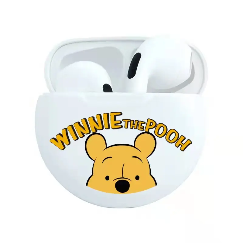 Pemasok Disney Asli Pabrik FAMA OEM Winnie The Pooh Headset Nirkabel Bt5.1 Tws Earphone Disney Headphone