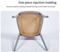 Chaise de salle à manger en plastique, meuble de maison moderne en polypropylène, café Pp, vente en gros,