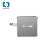 Chargeur rapide NIUBAILE 65W PD3.1 avec ports Type-C et USB-A pour téléphones mobiles - Chargeur de bureau écologique (prise EU/US/UK)