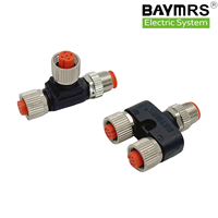 Baymrs Iinstallation Derrière la carte Connecteurs de panneau M12 Connecteurs de prise M12 codés 4 broches a B D