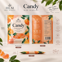 Sachets personnalisés imprimés à trois soudures pour bonbons, emballages de confiserie, sacs d'emballage de marque pour la vente au détail
