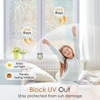3D No Glue Window Privacy Film Statisches Fenster haftet dekorative Folie Rainbow Light Effect Prisma Fenster aufkleber