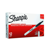 Stylos marqueurs permanents à pointe fine rétractables Sharpie