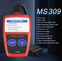 Escáner OBD2 MS309, Lector de Códigos de Error de la Luz de Advertencia del Motor, Lee y Borra Códigos de Avería, Herramienta de Diagnóstico OBDII CAN